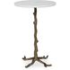 Calais 22 X 14 inch Antique Brass and White Marble Accent Table