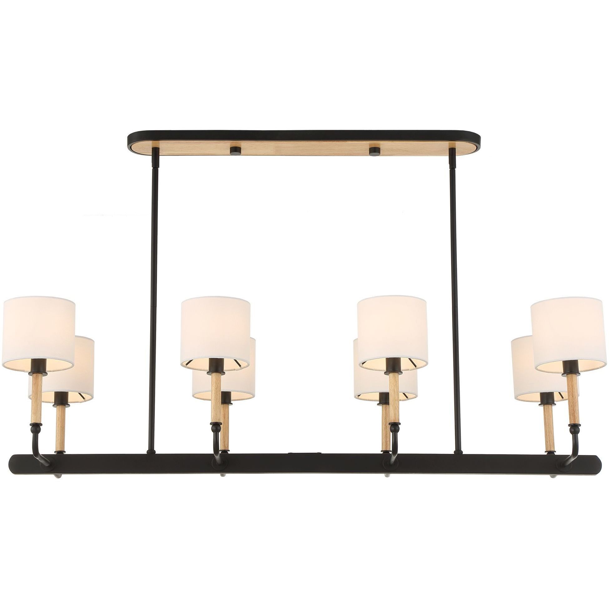 Franconia 8 Light 48 inch Matte Black Pendant Ceiling Light