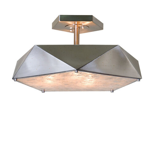 Tesoro 3 Light 21 inch Antique Nickel Flush Mount Ceiling Light