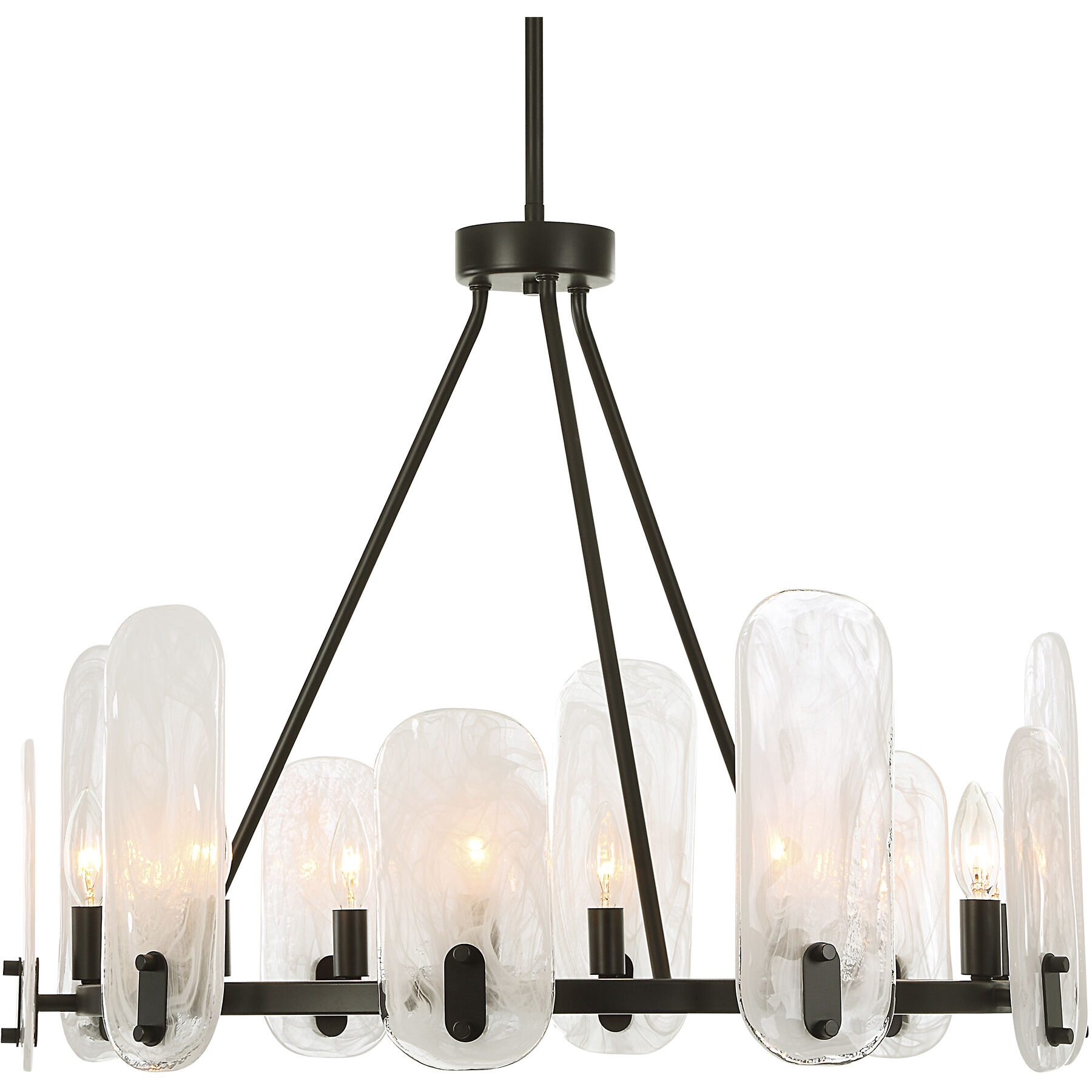 Ellipse 10 Light 28 inch Dark Bronze Chandelier Ceiling Light