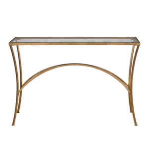 Alayna 48 X 10 inch Antiqued Gold Leaf Console Table