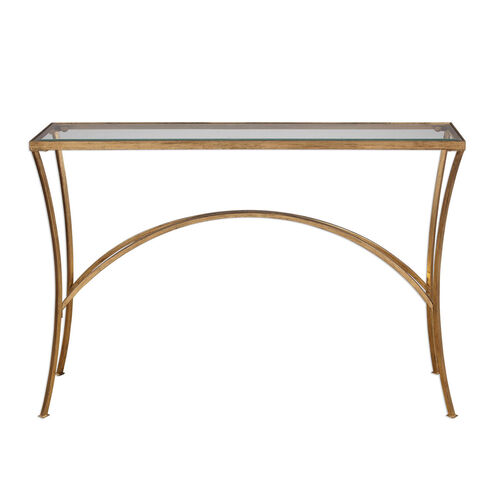 Alayna 48 X 10 inch Antiqued Gold Leaf Console Table
