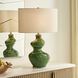 Esall 28.75 inch 150 watt Dark Green Glaze and Antique Brass Table Lamp Portable Light