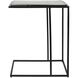 Mateo 23 X 18 inch Cast Glass and Black Accent Table