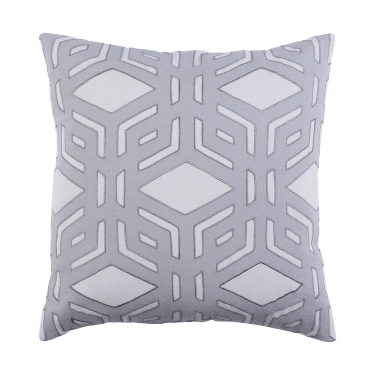 Millbrook 22 X 22 inch Light Gray and Medium Gray Pillow
