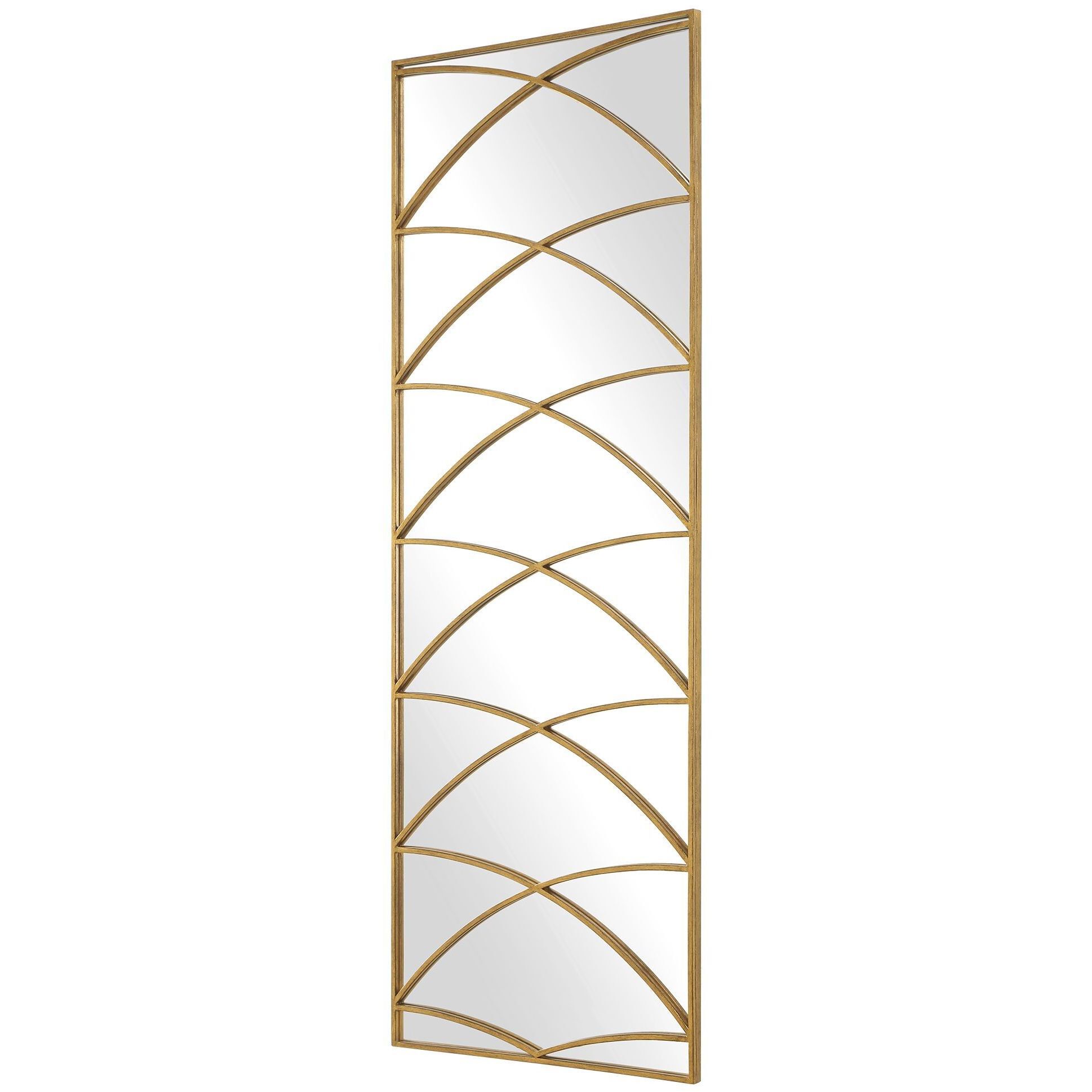 Crossed Up 70 X 25 inch Antique Gold Full Length Mirror