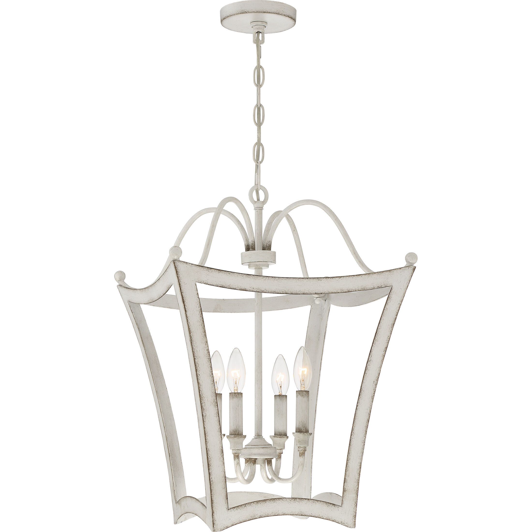 Summerford 4 Light 16.25 inch Antique White Foyer Pendant Ceiling Light