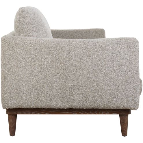 Freefall Beige Polyester and Walnut with Gray Ceruse Sofa