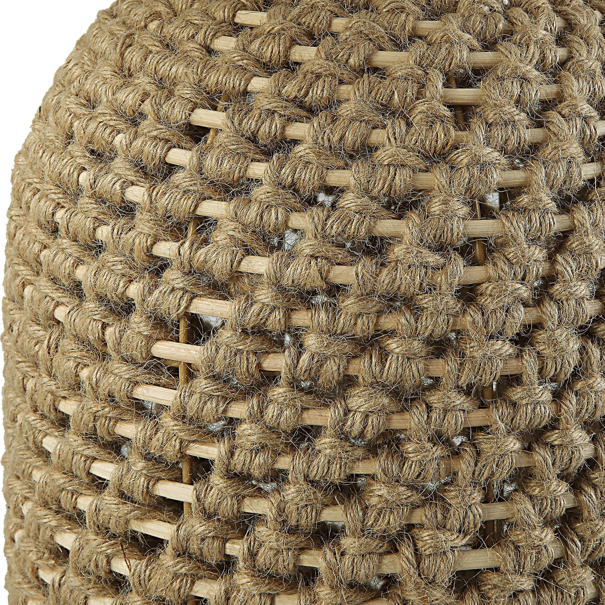 Kendari 24.75 inch 150.00 watt Natural Knotted Rope and Antique Brass Table Lamp Portable Light