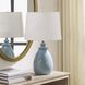 Lorene 24.5 inch 150 watt Light Blue Glaze and Brushed Nickel Table Lamp Portable Light