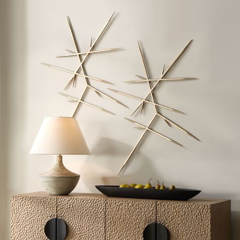 Fireworks Silver Leaf Wall Decor, Set of 2