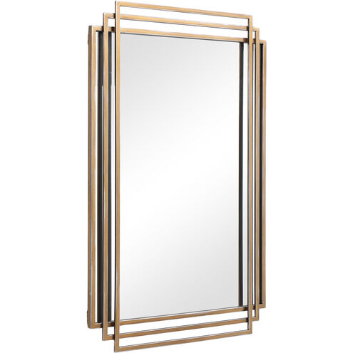 Amherst 37 X 24 inch Distressed Brushed Gold with Silver Highlights Wall Mirror