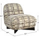 Evans Mocha and Caramel and Dark Walnut Armless Accent Chair