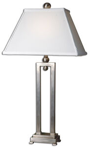 Conrad 29 inch 100 watt Brushed Aluminum Table Lamp Portable Light