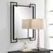 Ivey 42 X 32.5 inch Black and Antiqued Brushed Gold Mirror