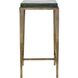 Preston 24 X 12.2 inch Antiqued Brass and Glass Accent Table