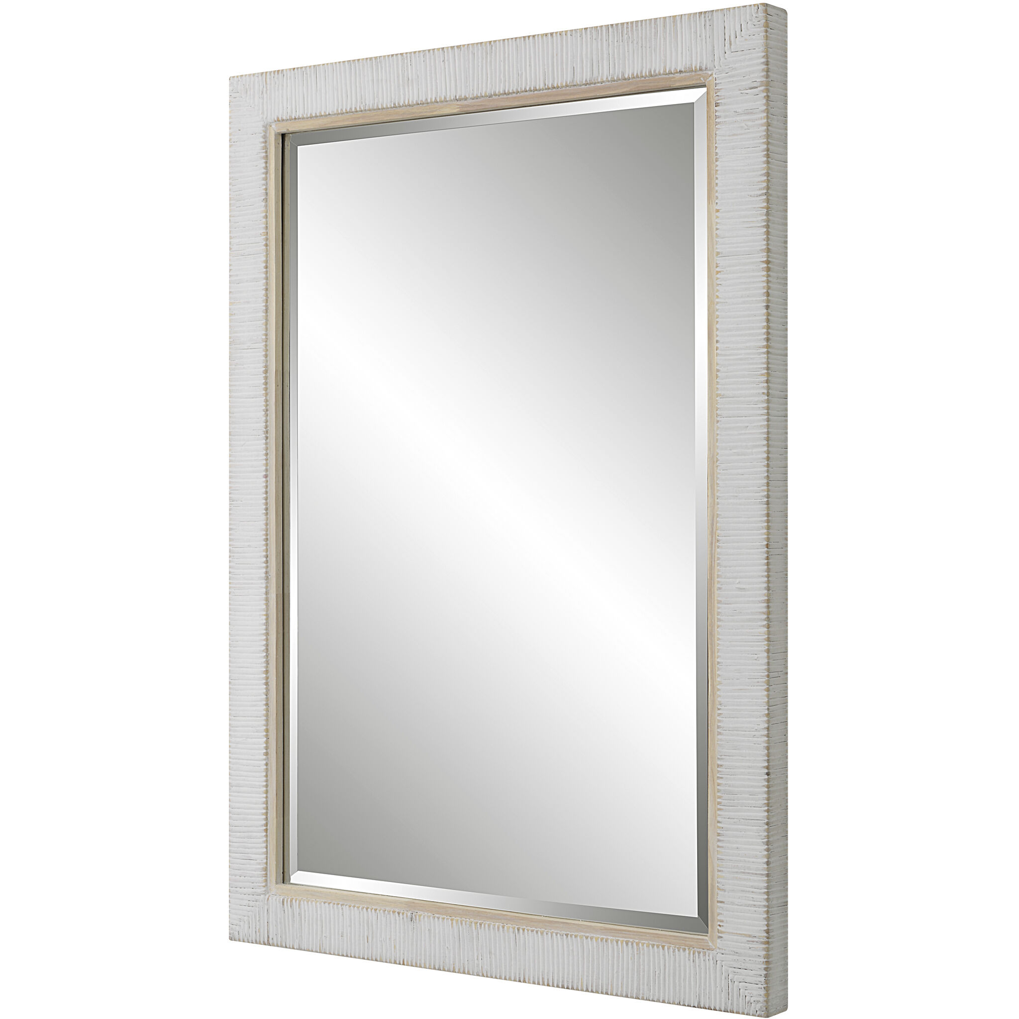 Cape 41 X 29 inch Whitewashed Rattan and Solid Oak Mirror