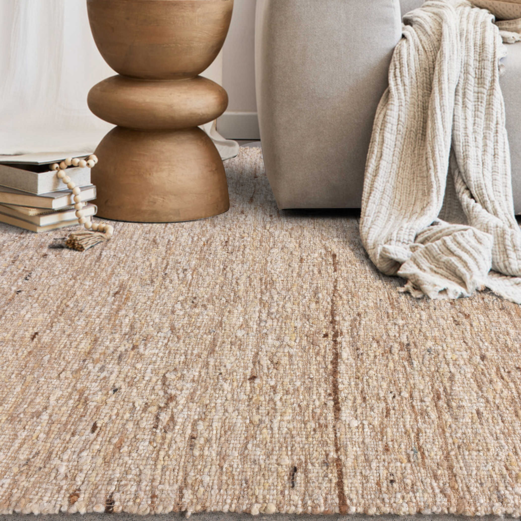 Rafael 108 X 72 inch Natural Jute Rug, 6ft x 9ft