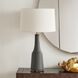Slovis 28.25 inch 150 watt Dark Charcoal Gray and Antique Brass Table Lamp Portable Light