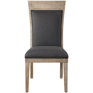 Encore Dark Gray and Hand Rubbed Sandstone Armless Chair