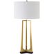 Crossroads 32.5 inch 150.00 watt Antique Brass and Black Marble Table Lamp Portable Light