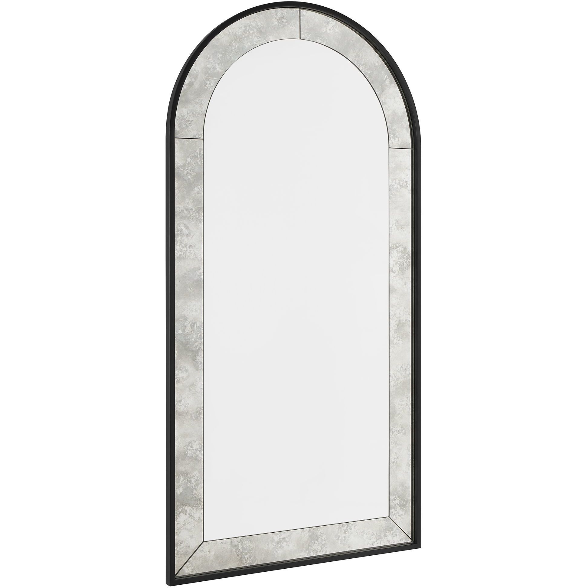 Marlowe 80 X 40 inch Black Iron and Antique Style Mirror Mirror