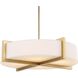 Cresson 4 Light 30 inch Matte Brushed Brass Pendant Ceiling Light