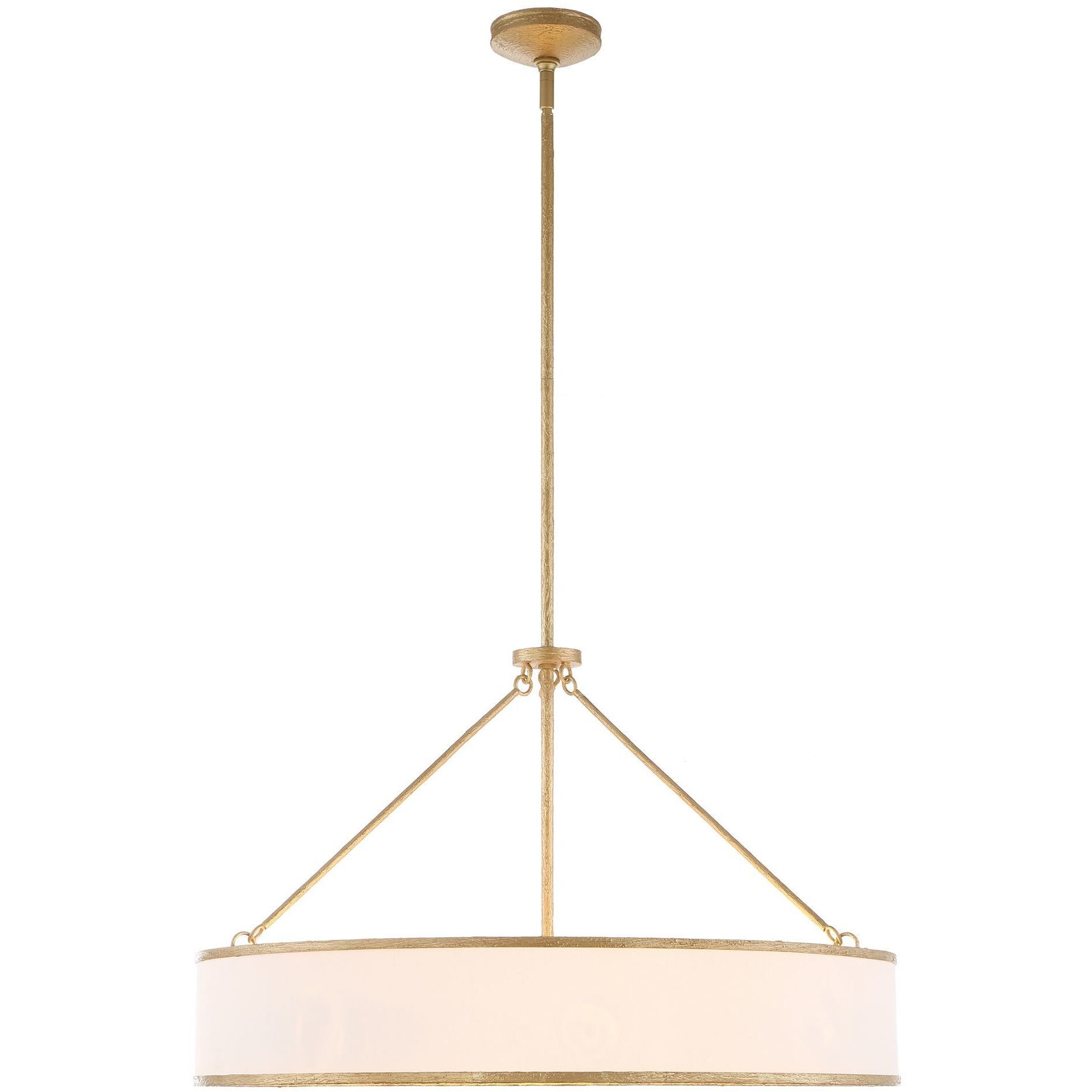 Algiers 8 Light 30 inch Textured Soft Gold Pendant Ceiling Light