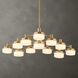 Wedge 12 Light 40.63 inch Warm Brass Chandelier Ceiling Light
