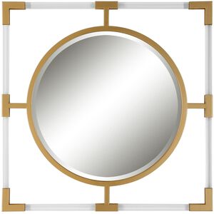 Balkan 24 X 24 inch Metallic Gold Leaf and Clear Acrylic Mirror