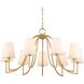 Seville 9 Light 42 inch Textured Gold Chandelier Ceiling Light