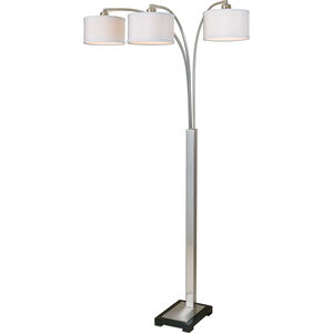 Bradenton 74 inch 100 watt Nickel Floor Lamp Portable Light