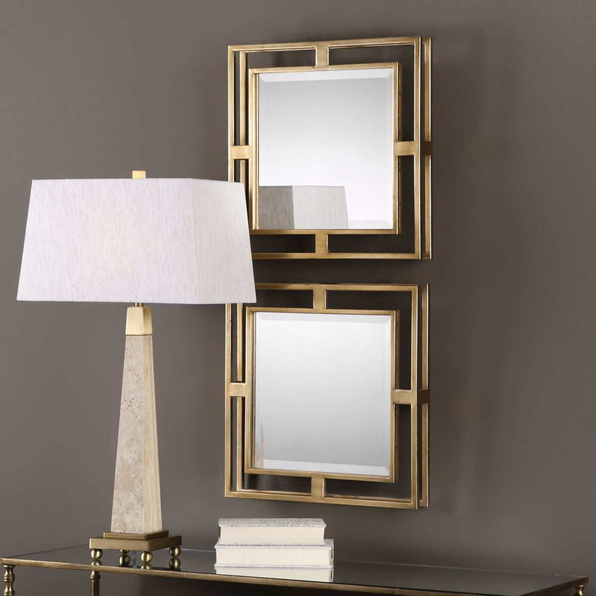 Allick 18 X 18 inch Gold Wall Mirrors, Square, Grace Feyock