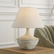Carafe 20.5 inch 150.00 watt Charcoal Ceramic with Stone Ivory and Brushed Nickel Table Lamp Portable Light