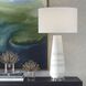 Santino 31 inch 150.00 watt Crackled Ivory Ceramic and Dove Gray with Brushed Nickel and Crystal Table Lamp Portable Light