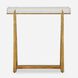 Midas 24 X 24 inch Antique Gold and Crystal Accent Table