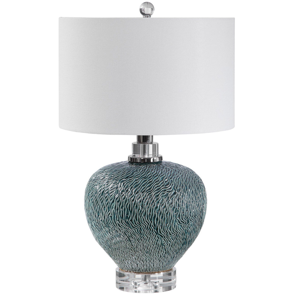 Almera 26 inch 150 watt Dark Teal Table Lamp Portable Light