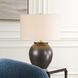 Hawkins 25.25 inch 150.00 watt Dark Bronze Glaze and Brass Table Lamp Portable Light