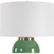 Banner 28 inch 150 watt Moss Green Glaze and Antique Brass Table Lamp Portable Light
