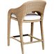 Kavali 38 inch Natural Honey and Oyster White Outdoor Counter Stool