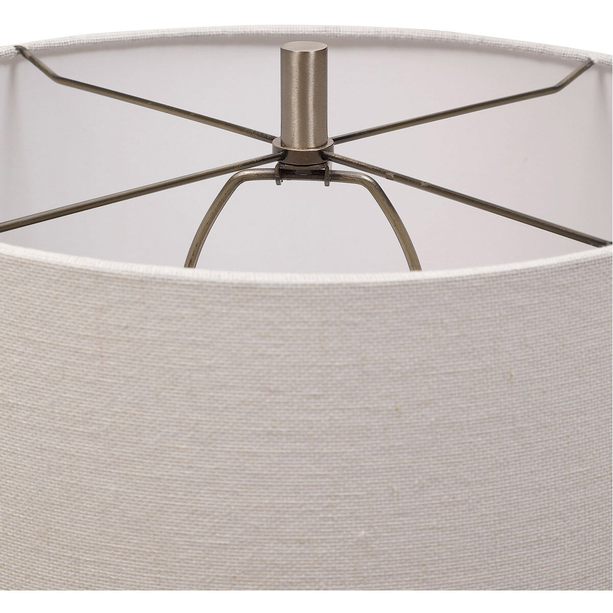 Danes 30 inch 100.00 watt Black Nickel and White Marble Table lamp Portable Light