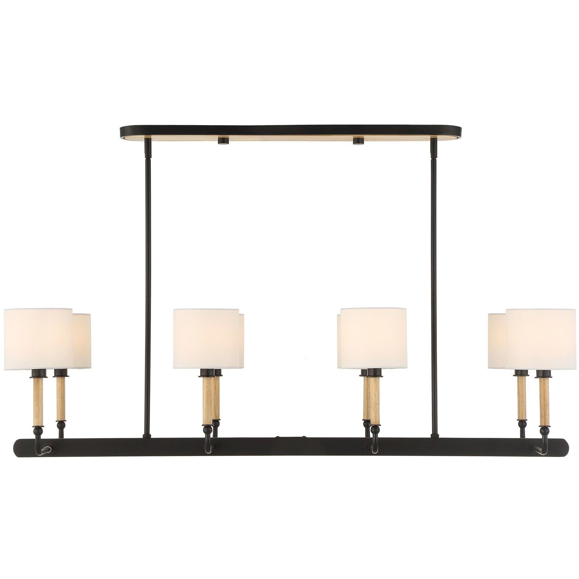 Franconia 8 Light 48 inch Matte Black Pendant Ceiling Light