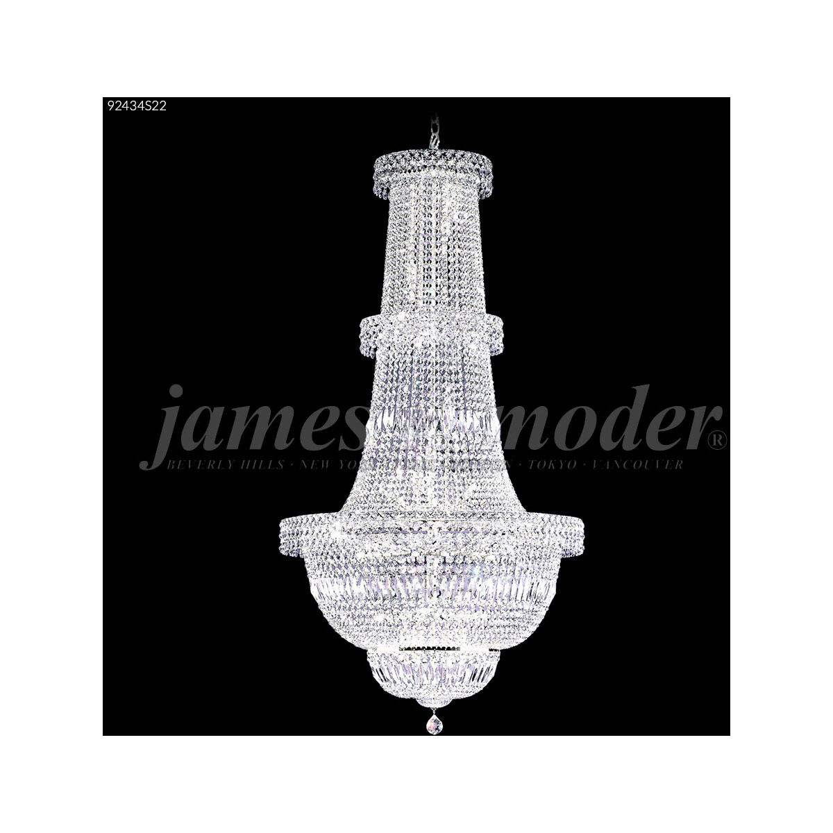Prestige 34 Light 28 inch Silver Large Entry Crystal Chandelier Ceiling Light, Large