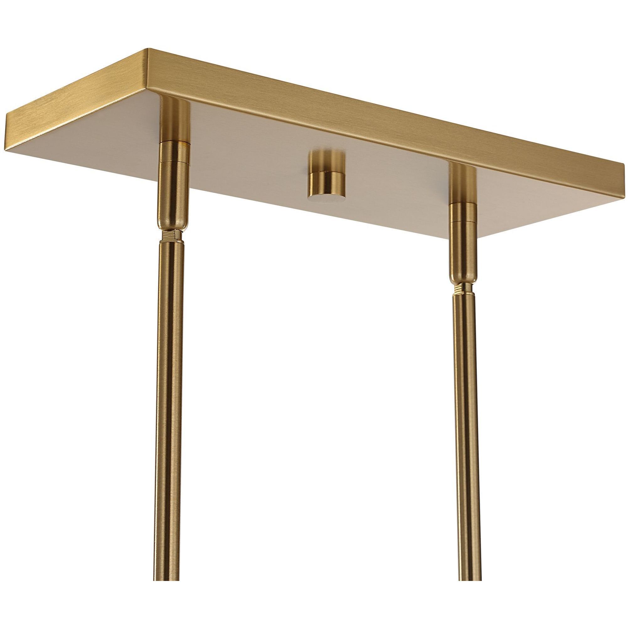 Awyr 8 Light 43.5 inch Warm Brass Linear Chandelier Ceiling Light