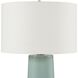 Claudin 37.75 inch 150 watt Glossy Aqua Blue Glaze and Antique Brass Table Lamp Portable Light