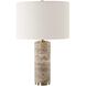 Cortado 23.25 inch 150.00 watt Travertine and Antique Brass Table Lamp Portable Light