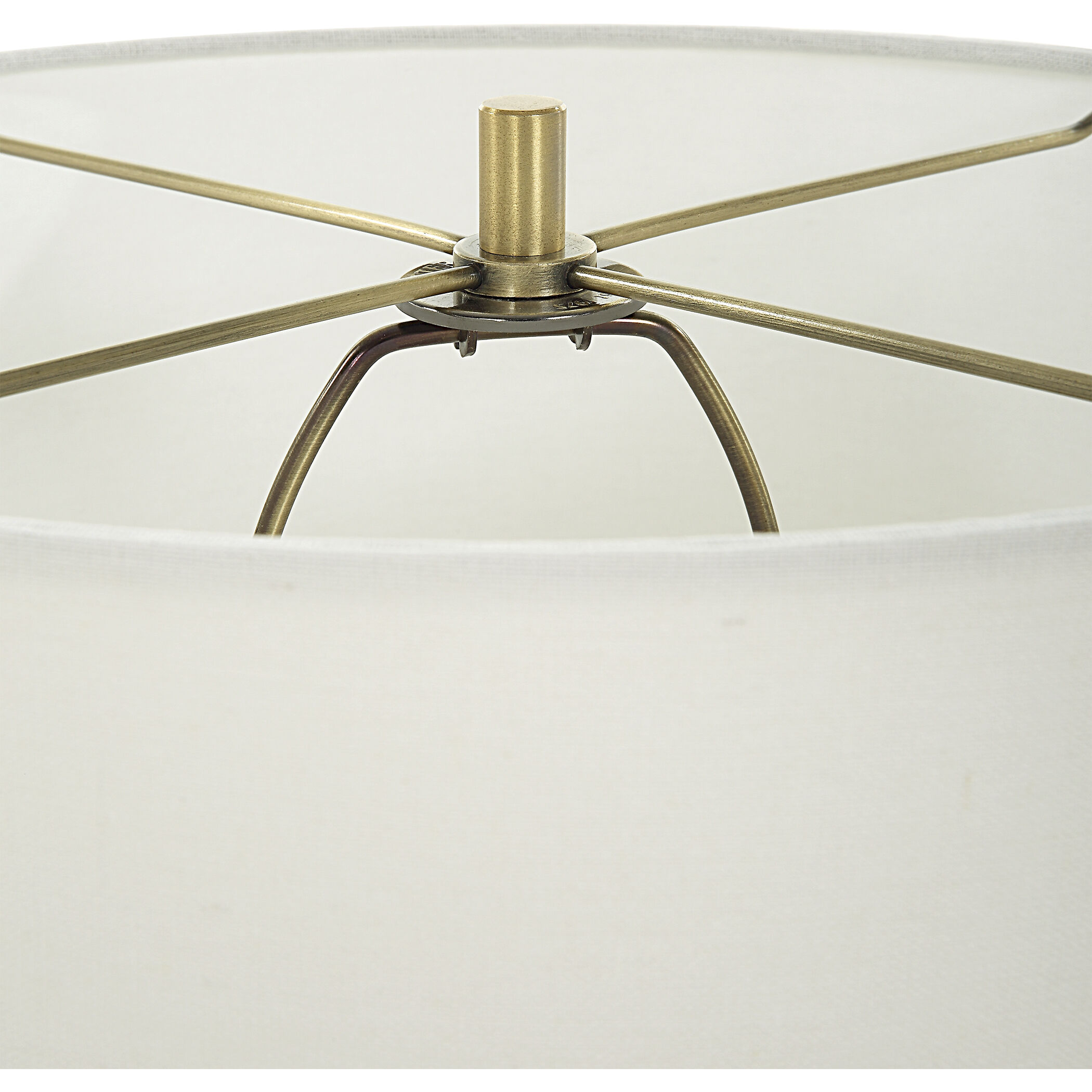 Crystal Column 28 inch 150.00 watt Crystal and Antique Brass Table Lamp Portable Light