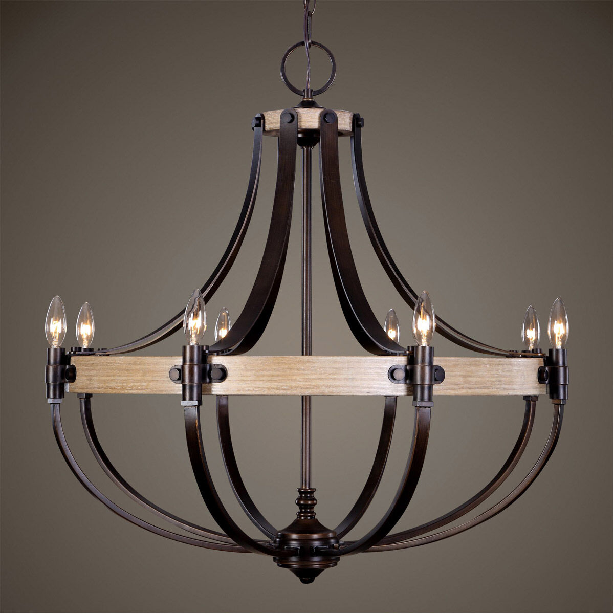 Dubois 8 Light 33 inch Bronze Chandelier Ceiling Light