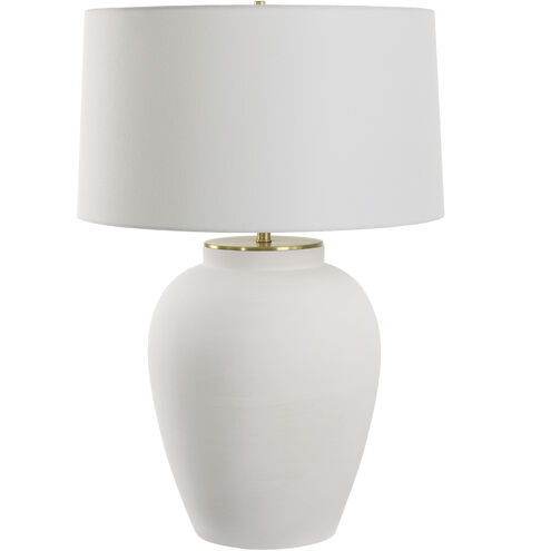 Adelaide 29 inch 150.00 watt Chalk White and Antiqued Brass Table Lamp Portable Light