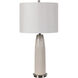 Delgado 27 inch 150.00 watt Light Gray Glaze with Brushed Nickel Accents Table Lamp Portable Light